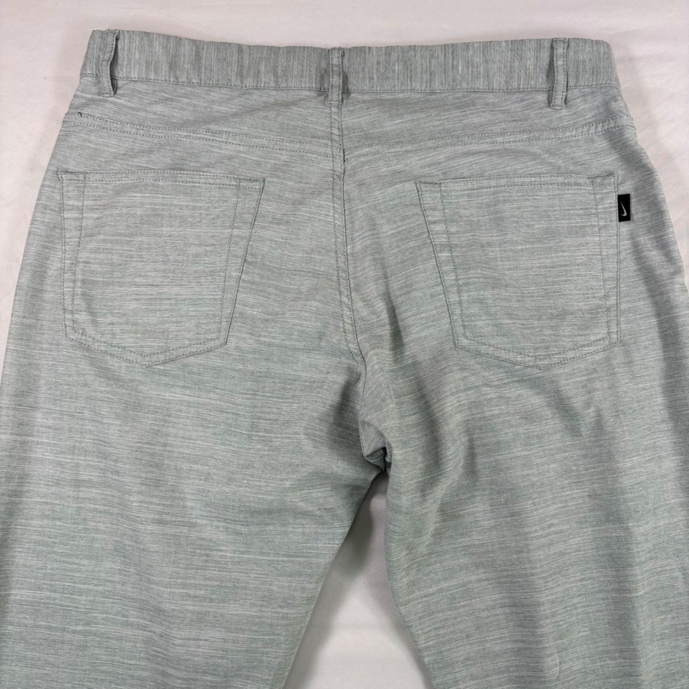 Nike Golf Pants Men 34x32 Dri-FIT Heather Green Performance‎ Chino Trousers - Picture 6 of 10